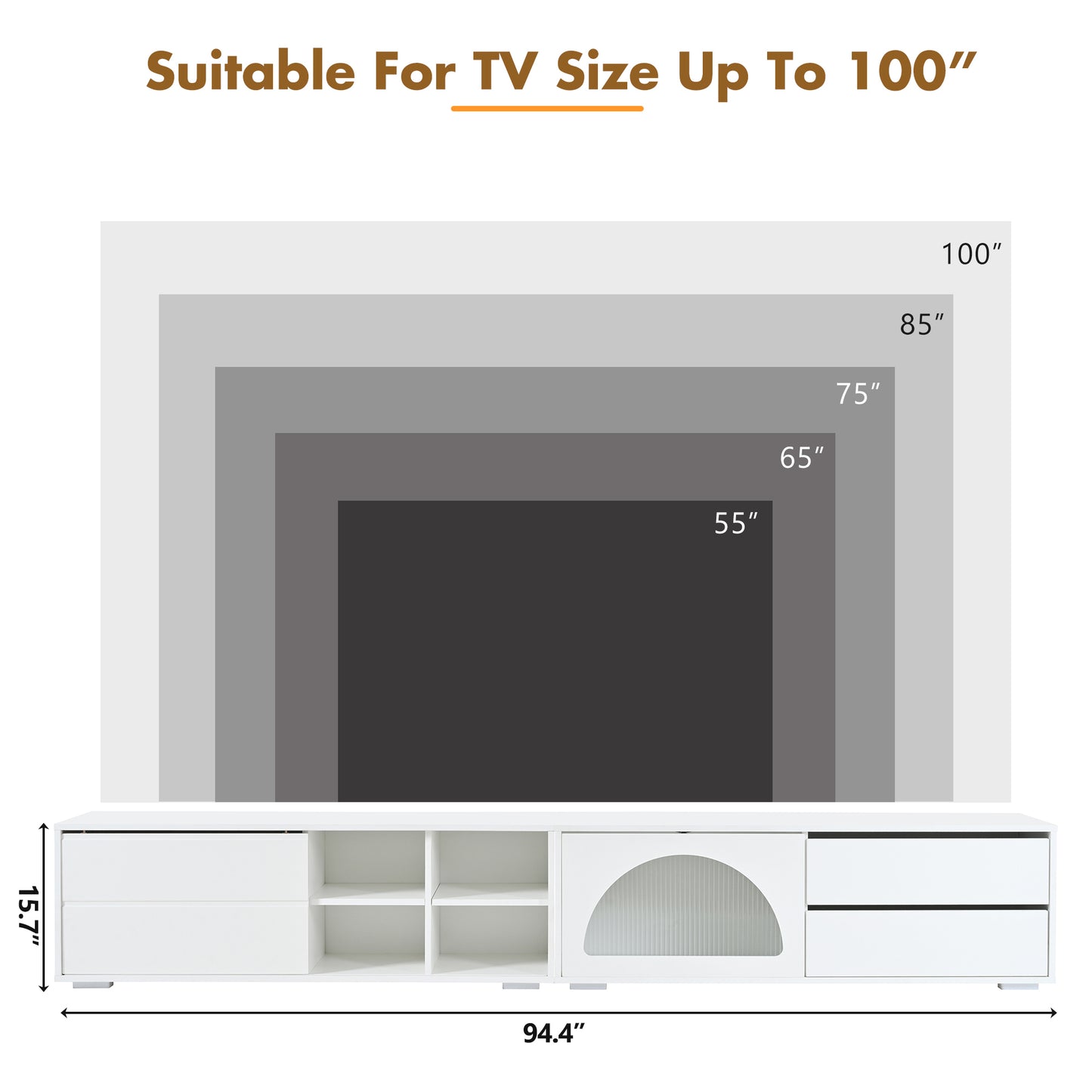 Amity Modern Velvet TV Stand