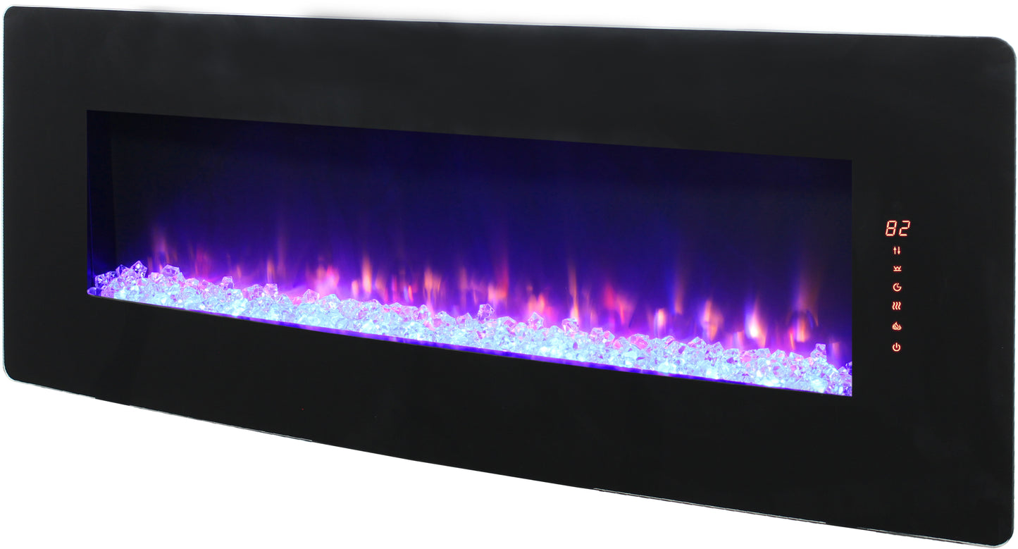 Irvington Modern Curved Wall Electric Fireplace