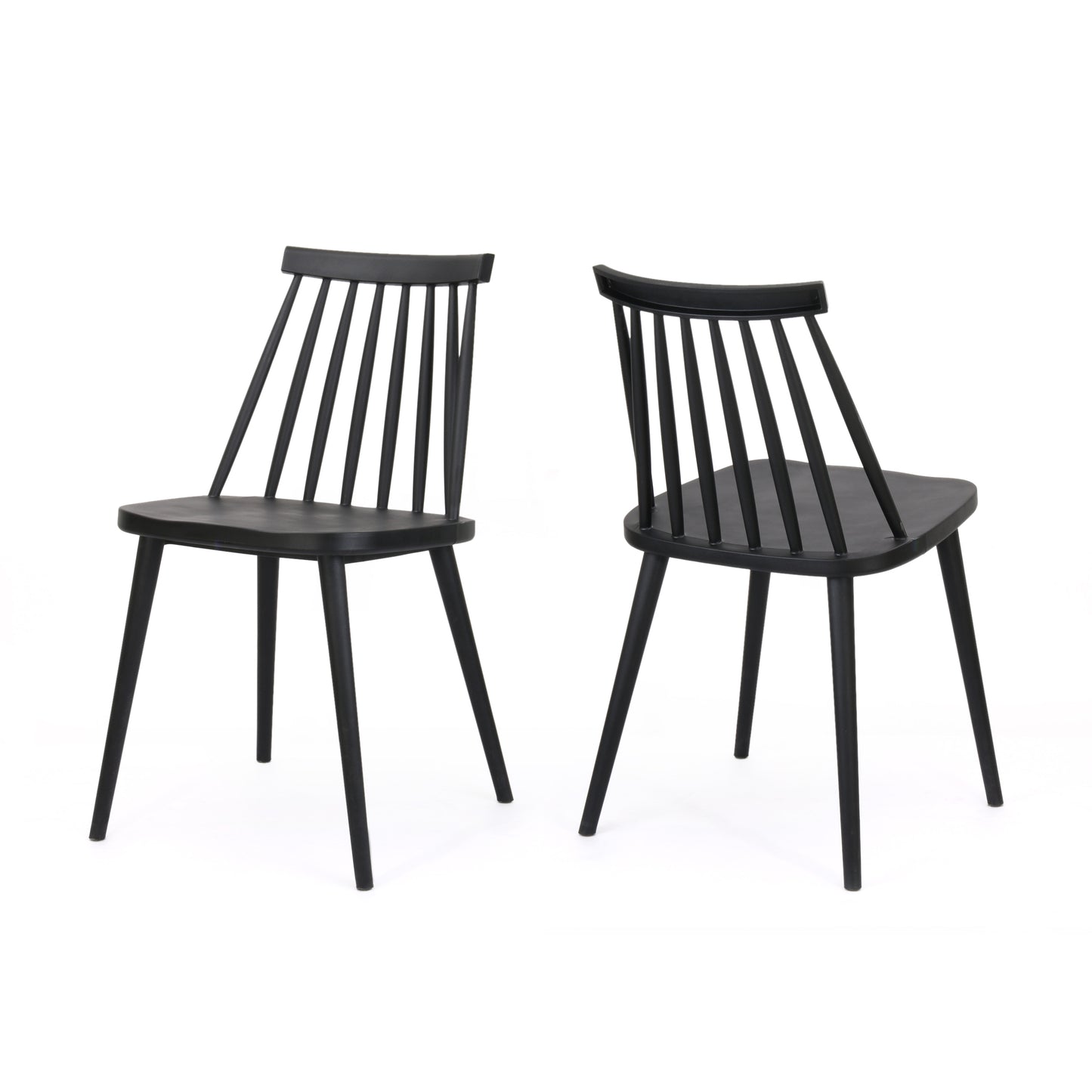 Bartholomew Contemporary Farmhouse Spindle Back Dining Chairs