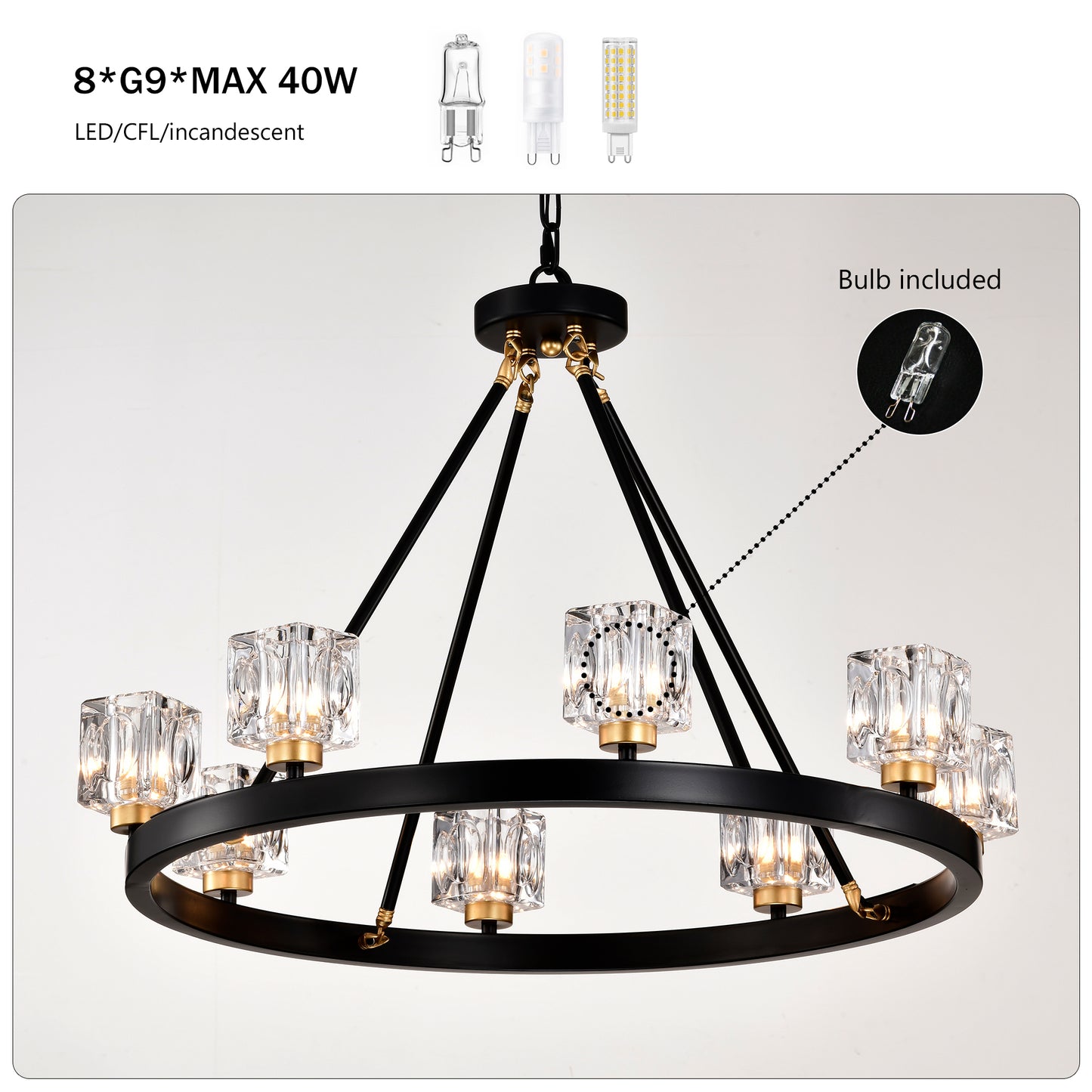 Justo Modern Crystal Chandelier