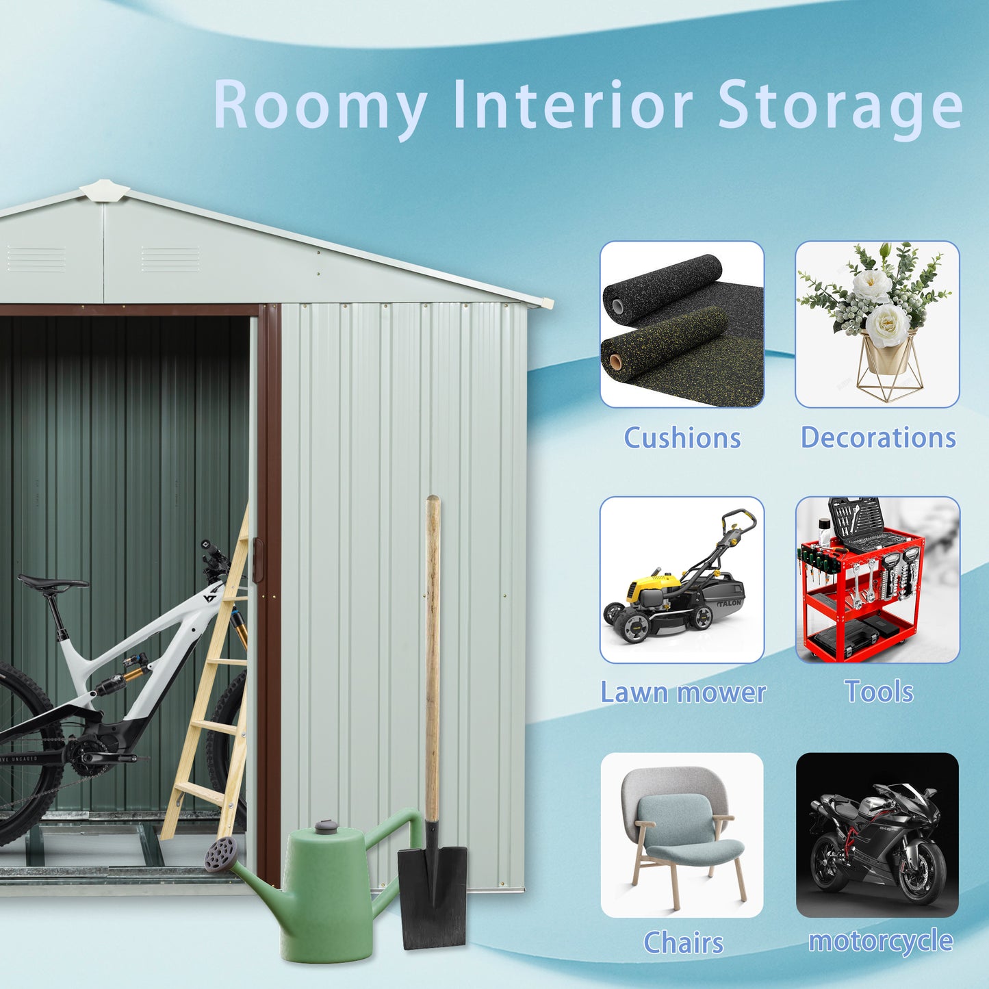 Ghivi Industrial Metal Storage Shed