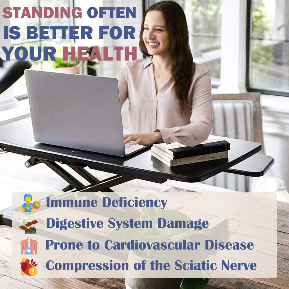 Emery Modern Adjustable Desk Riser Converter