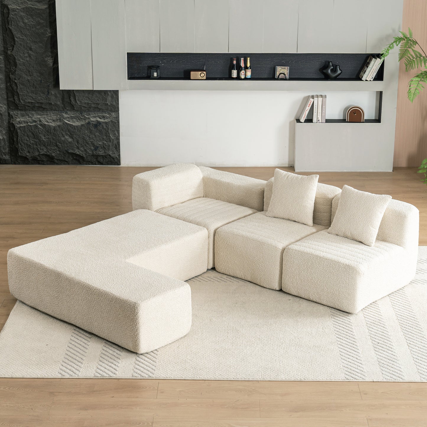 Luz Contemporary Sectional Sofa Set