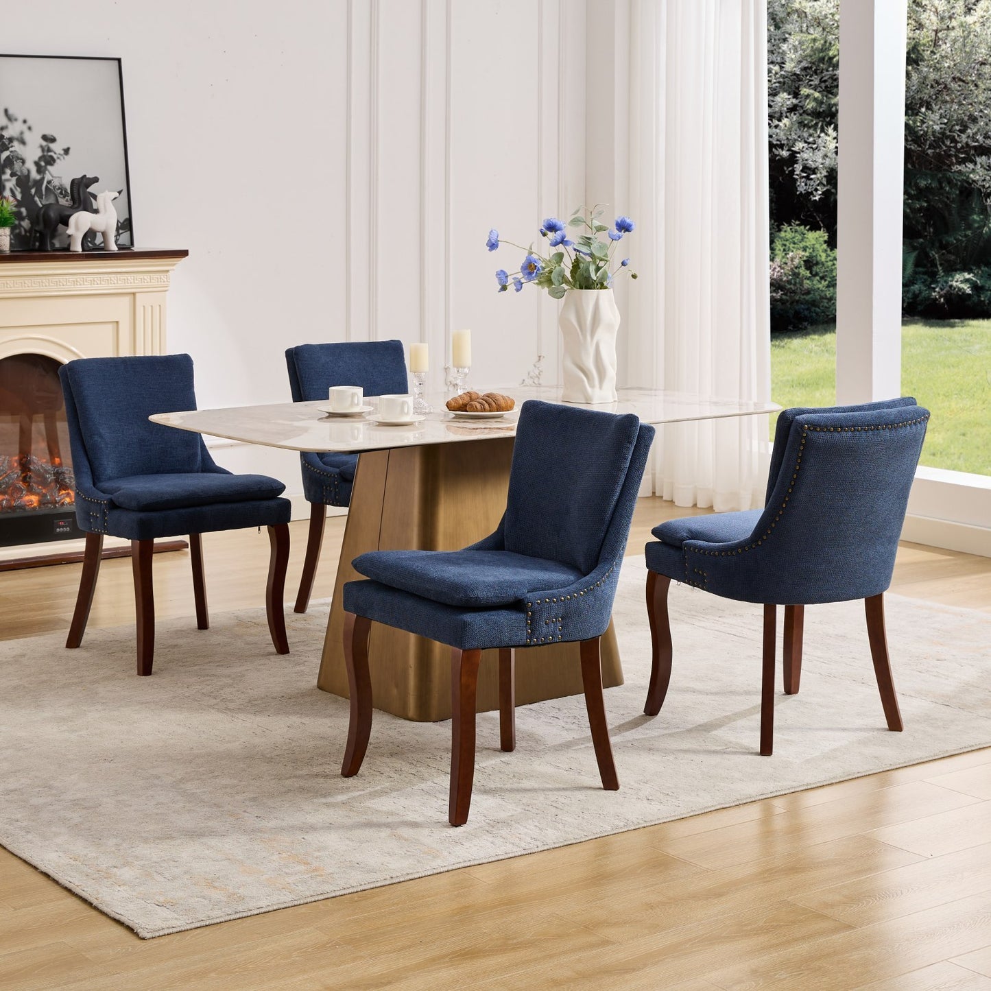 Healdsburg Modern Chenille Dining Chairs