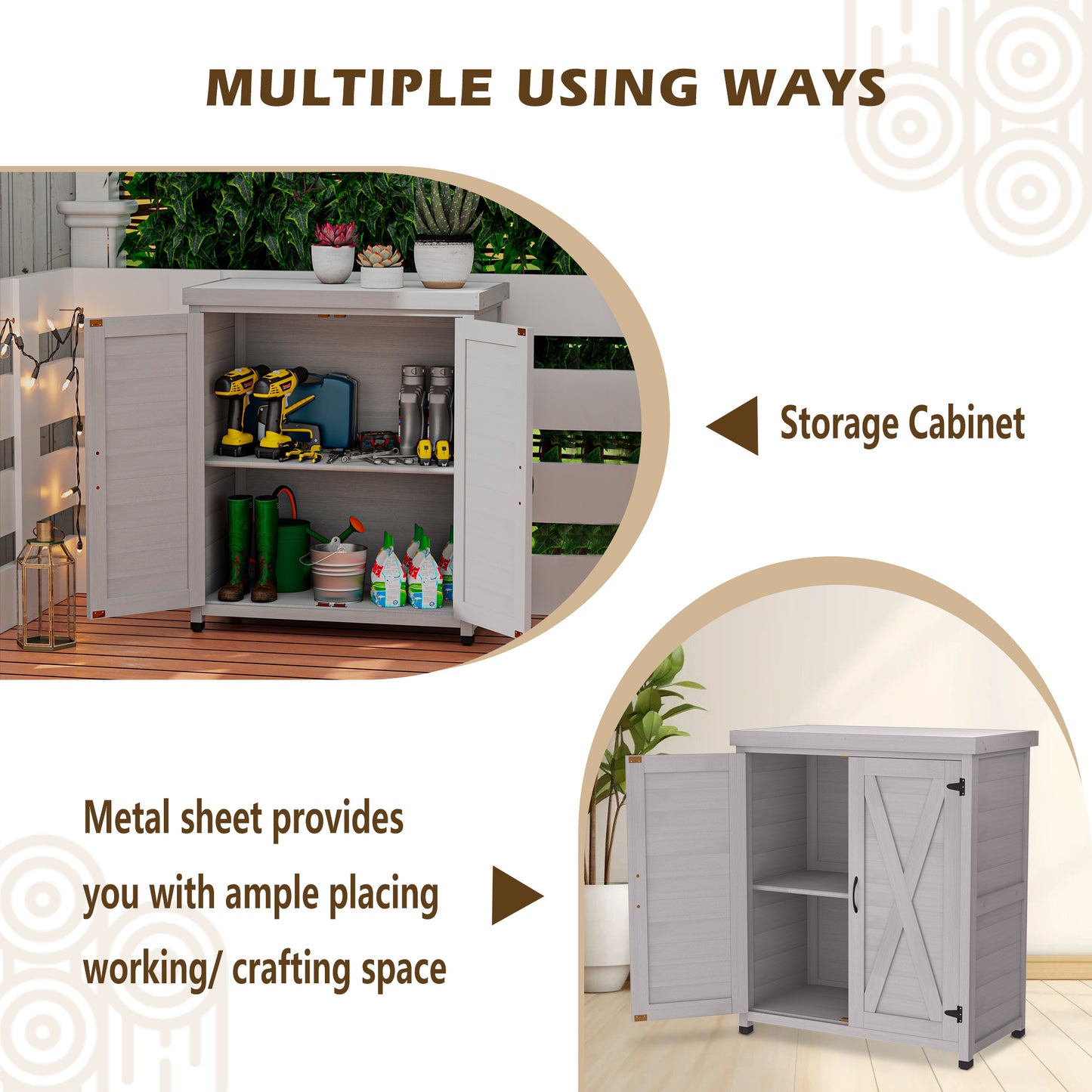 Elmcrest Modern Potting Storage Work Bench