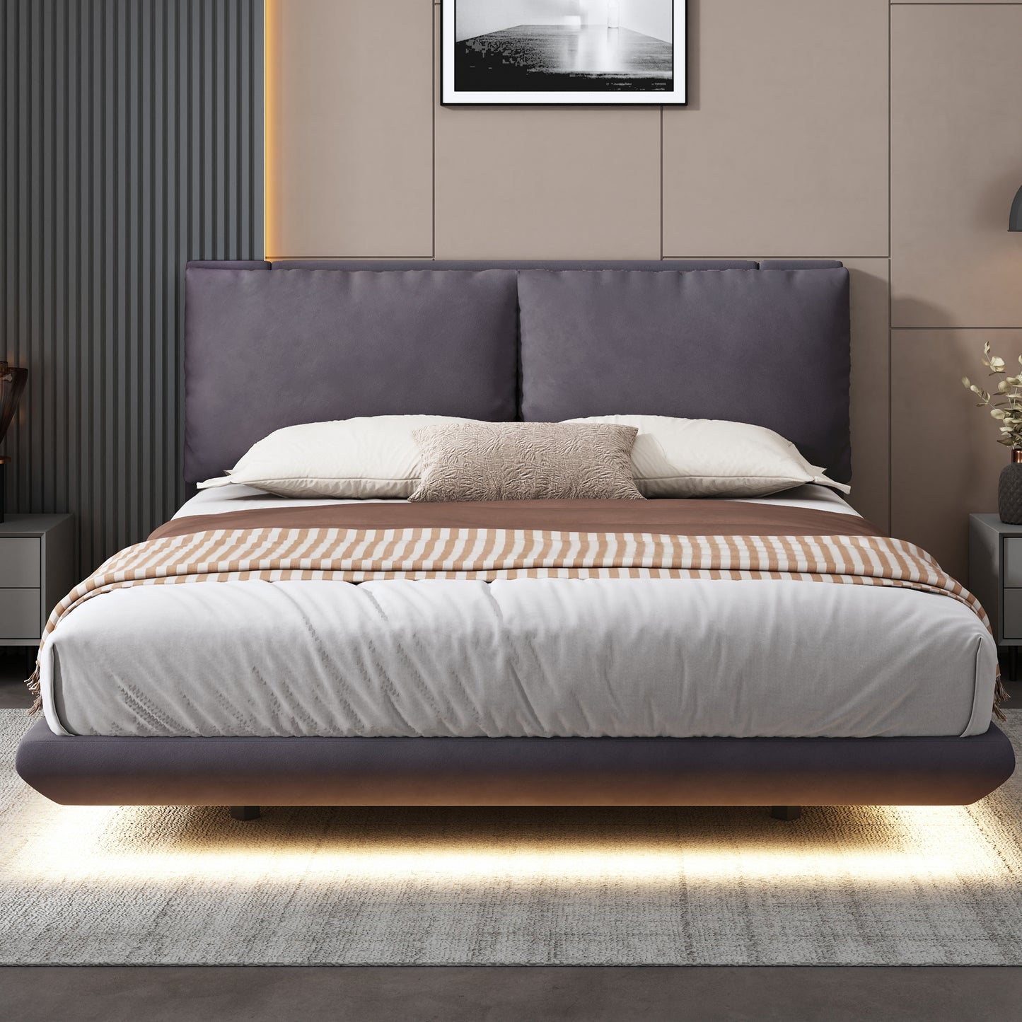 Lula Modern Upholstered Platform Bed