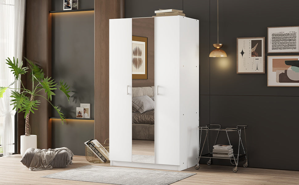 Jiron Modern Mirror Wardrobe Armoire