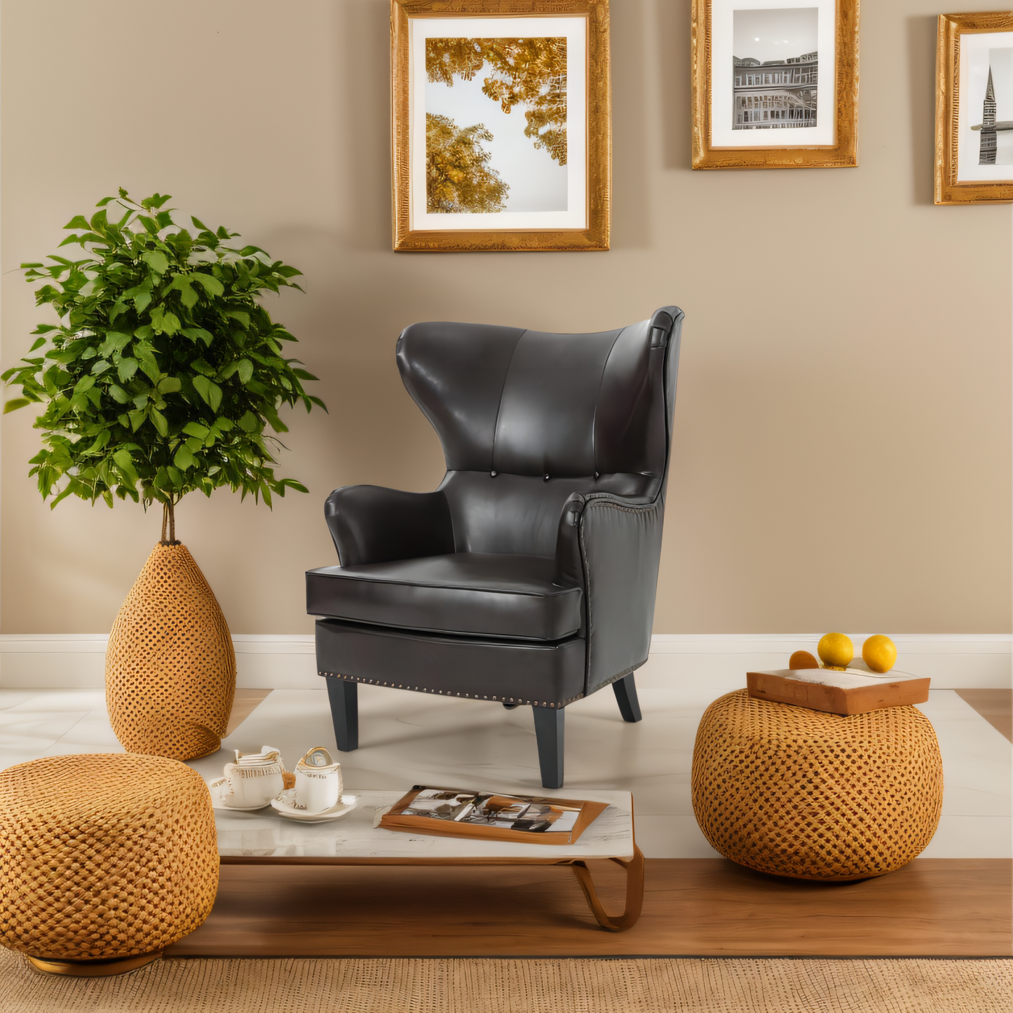 Bartholomew Traditional Elegant High Back Chair