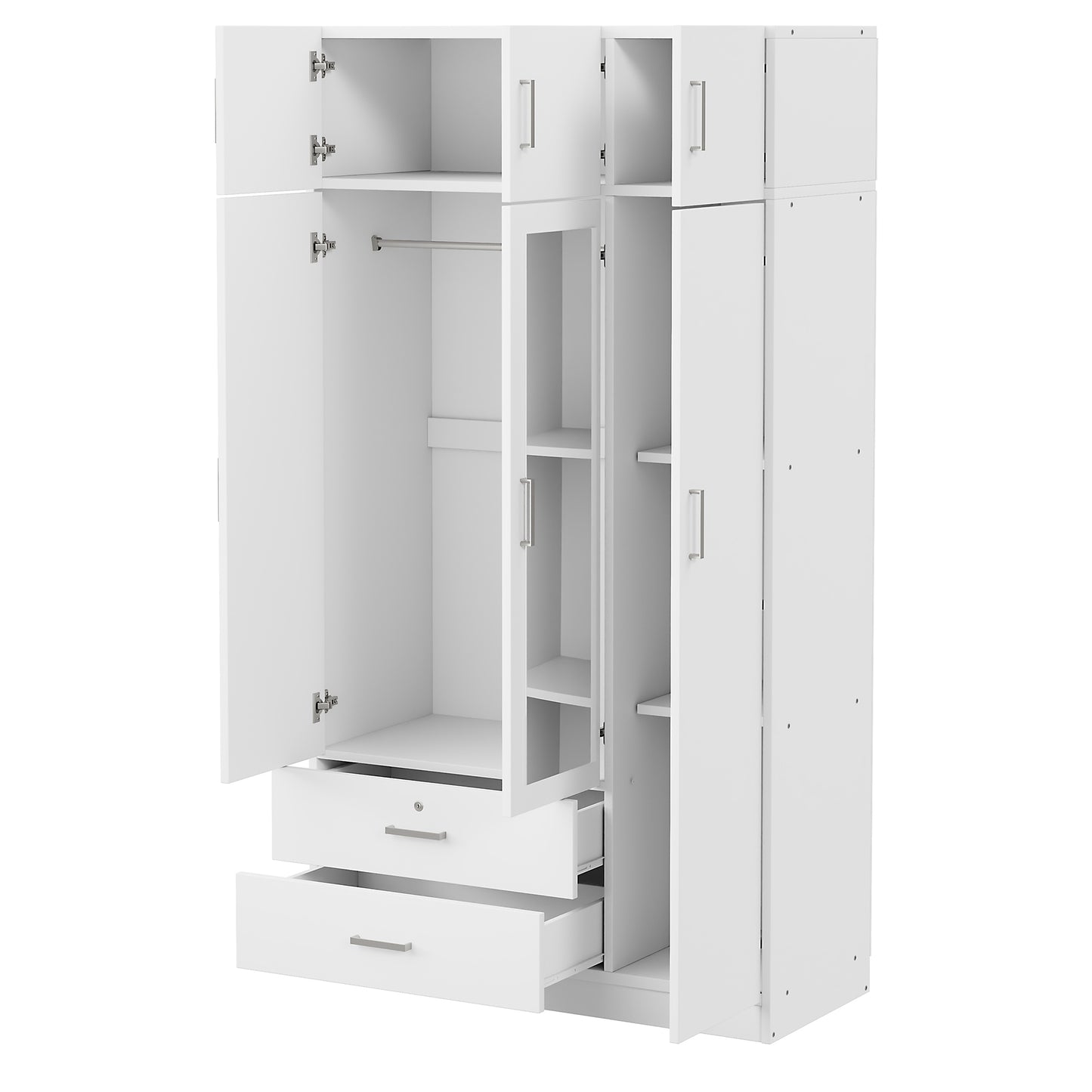 Elmcrest Contemporary Classic Mirror Wardrobe