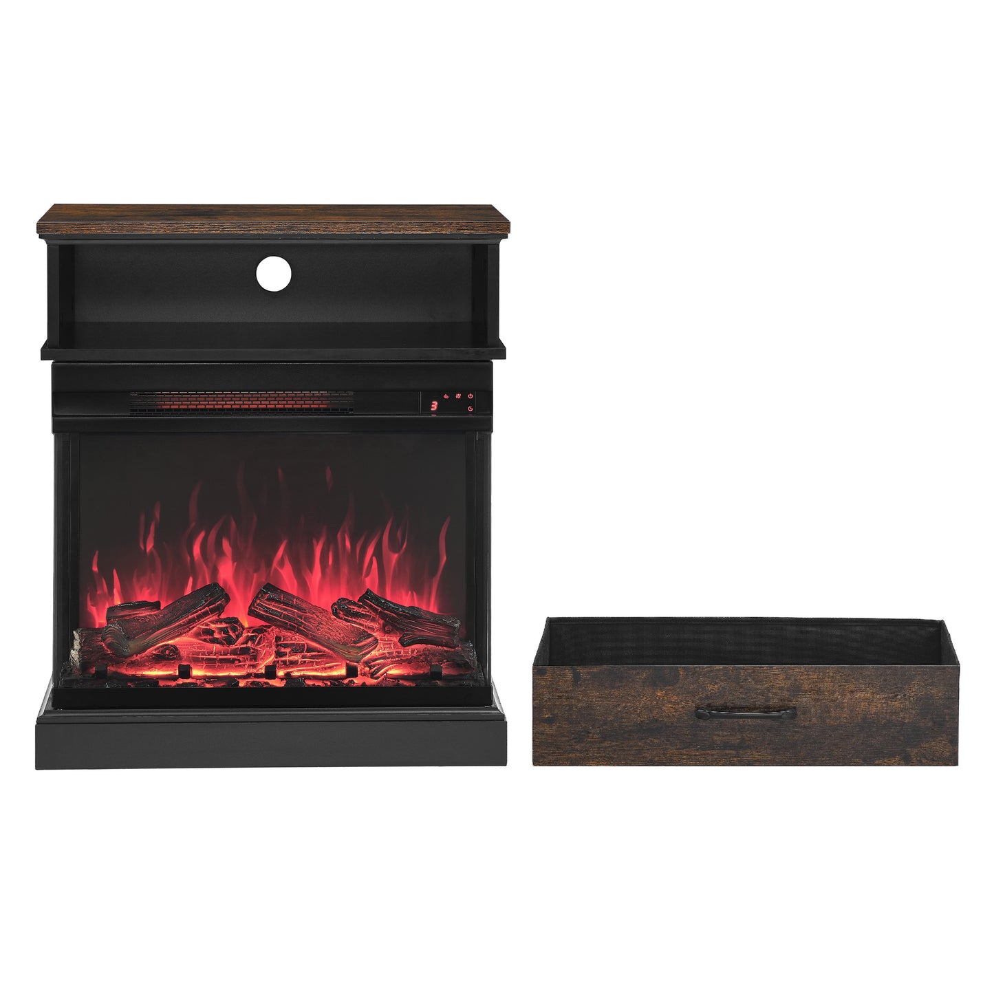 Westport Contemporary Glass Fireplace Table