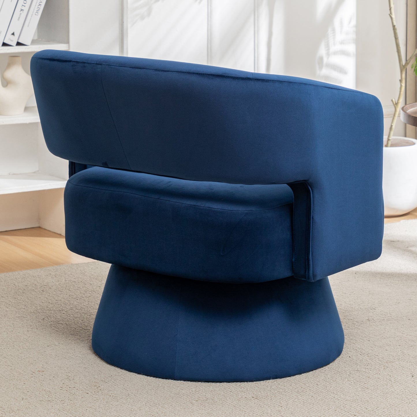 Elmcrest Traditional Velvet Swivel Accent Chair
