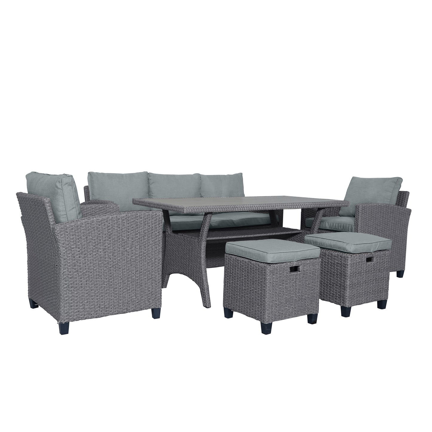 Ghivi Contemporary Rattan Outdoor Set