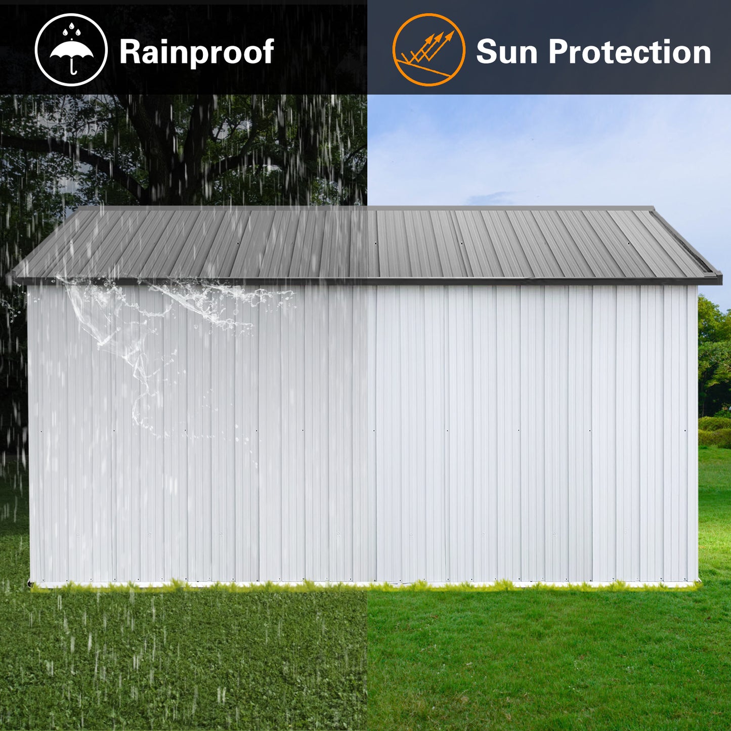 Cleo Industrial Metal Garden Shed