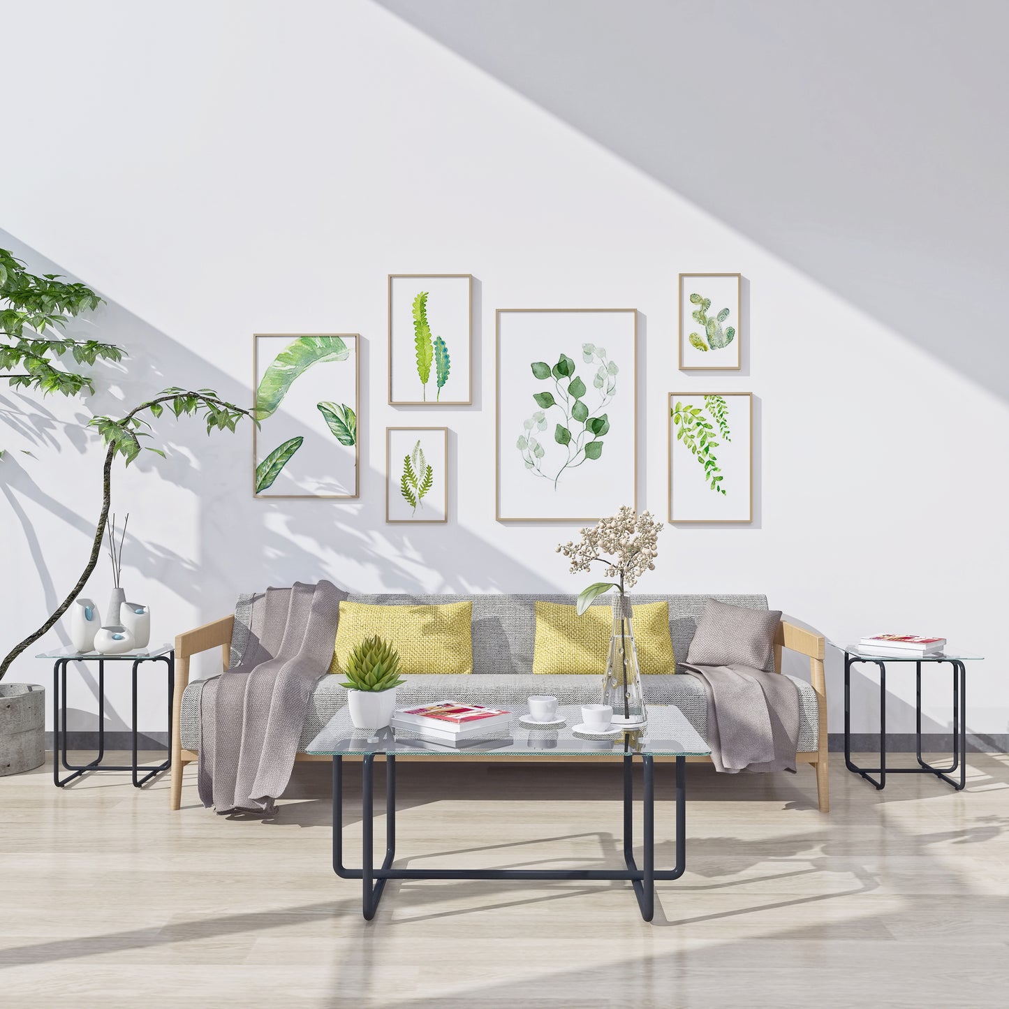 Westport Modern Tempered Glass Side Table