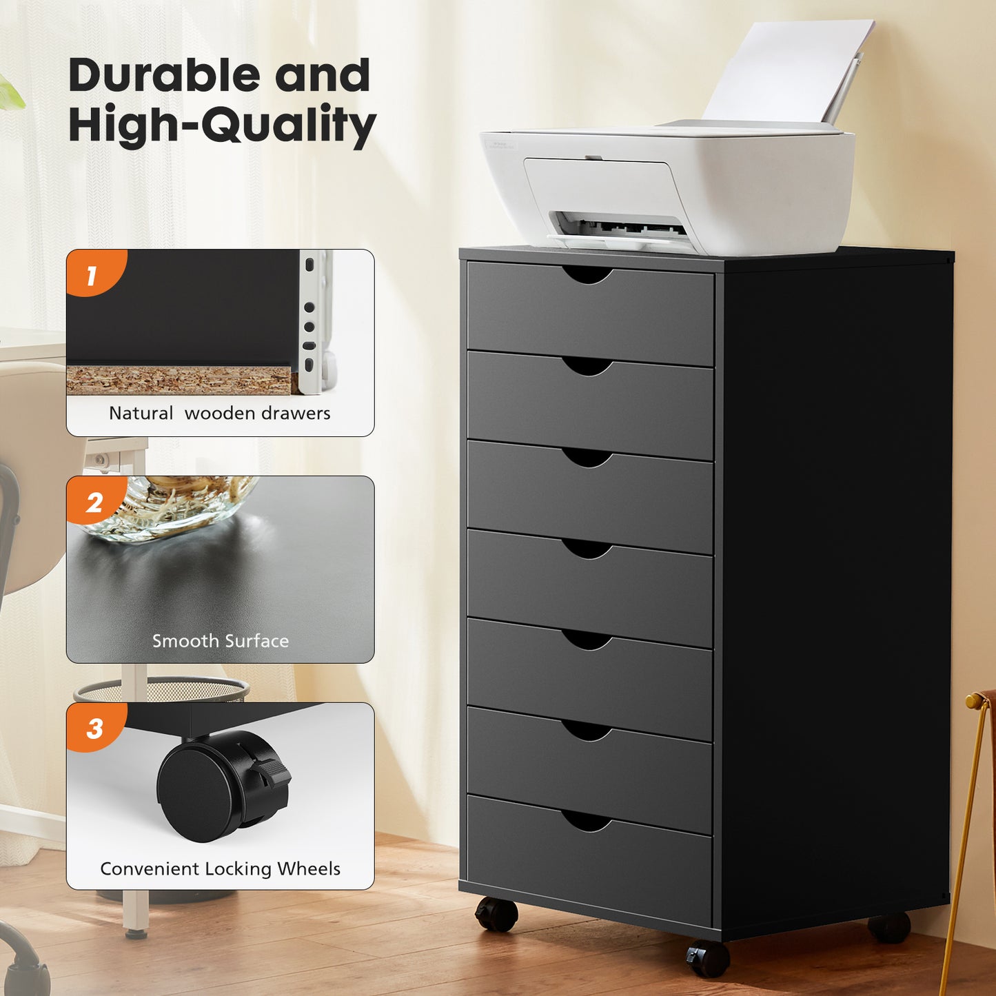 Fremont Modern 7-Drawer Chest Office Cabinet