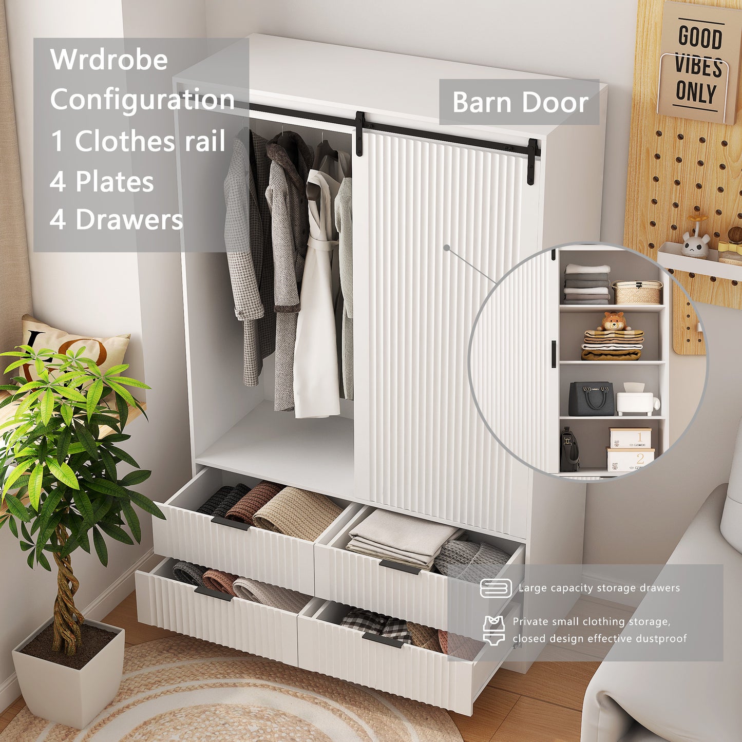 Fremont Contemporary Tall Bedroom Armoire