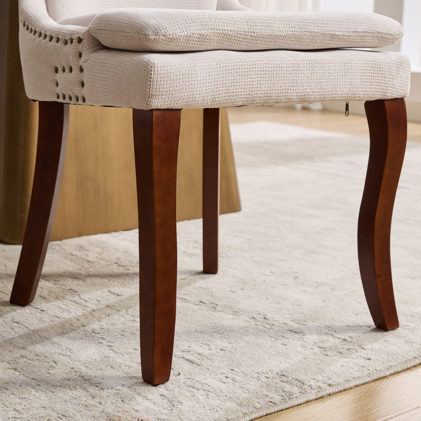 Calista Contemporary Double-layer Chenille Dining Chairs