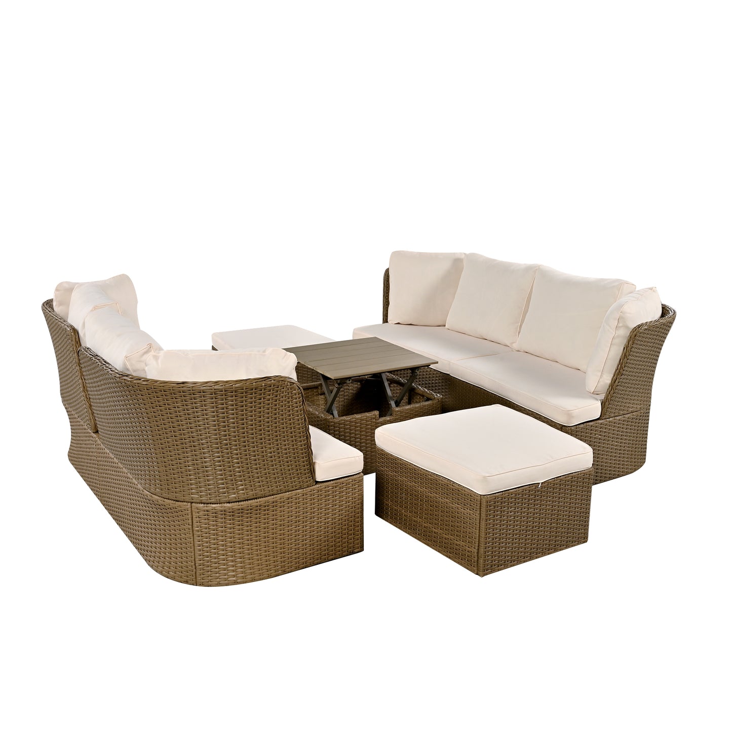 Jiron Contemporary Wicker Patio Set