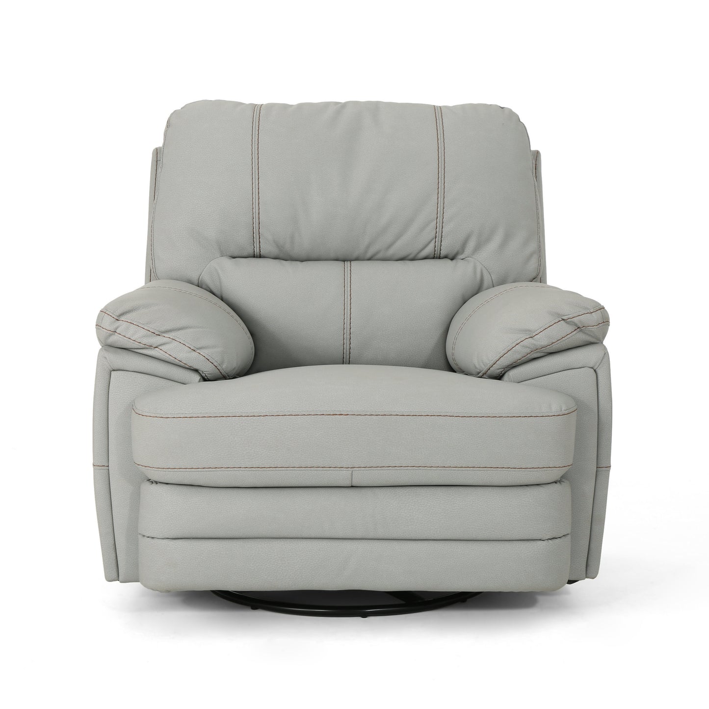 Cleo Mid-Century Faux Leather Power Recliner