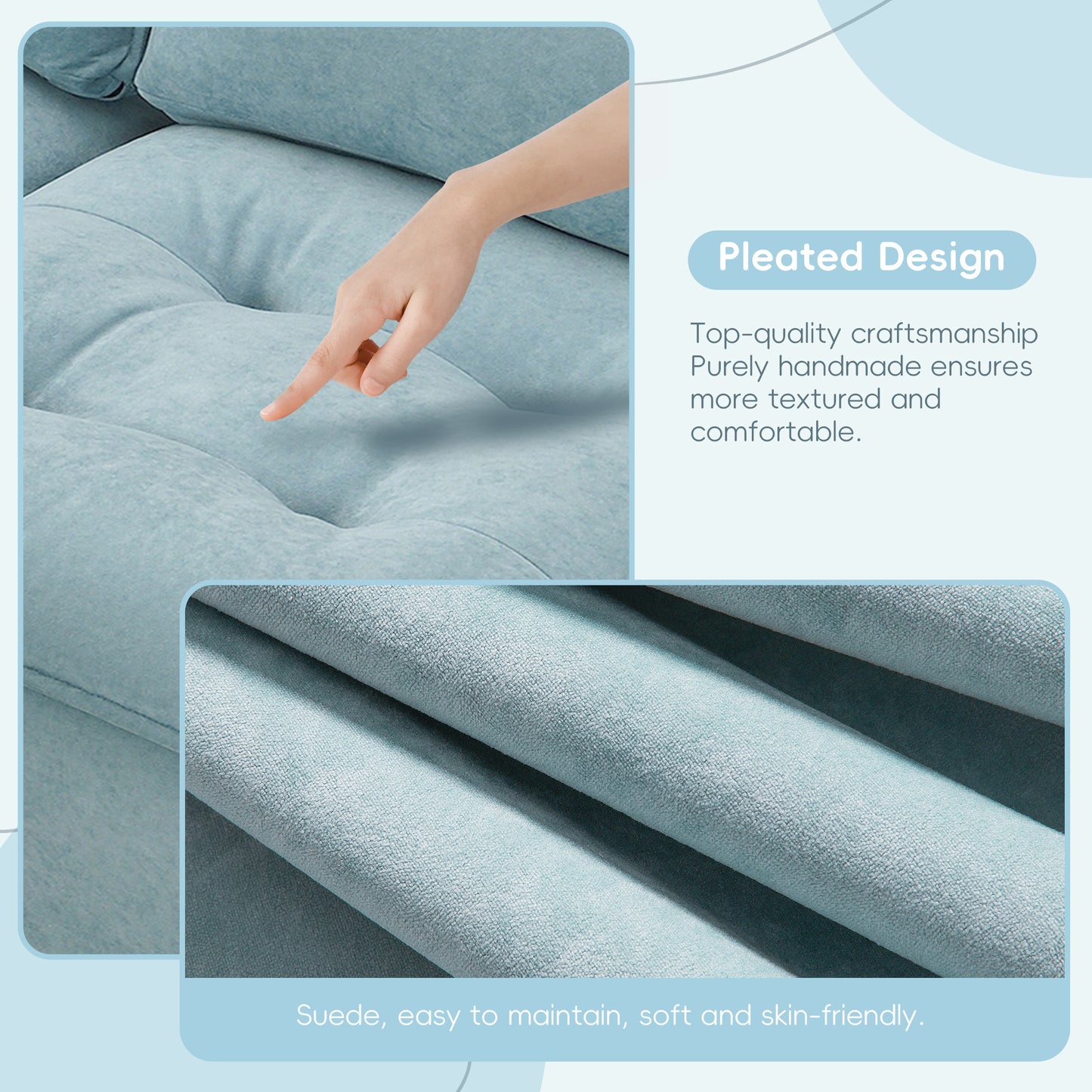 Lula Modern Velvet Convertible Sofa