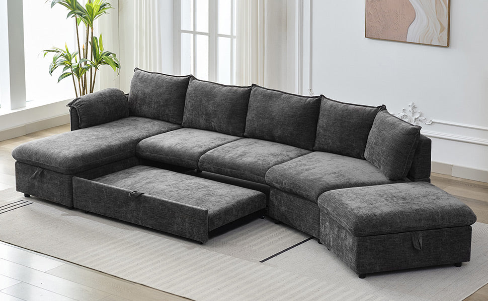 Sonoma Modern Pull-out Couch Sectional