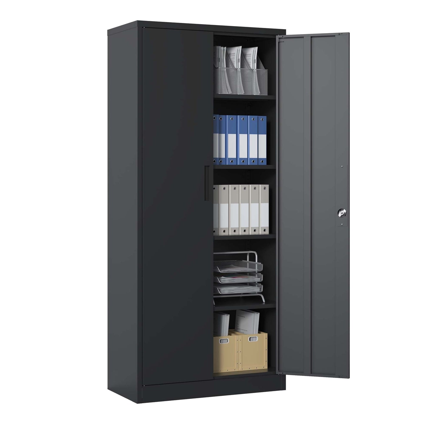 Calista Modern Metal Garage Storage Cabinet
