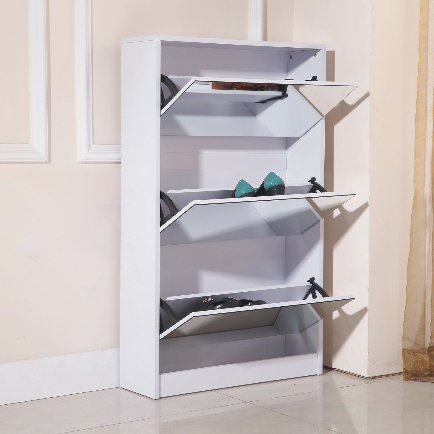 Somerset Modern Shoe Cabinet Organizer