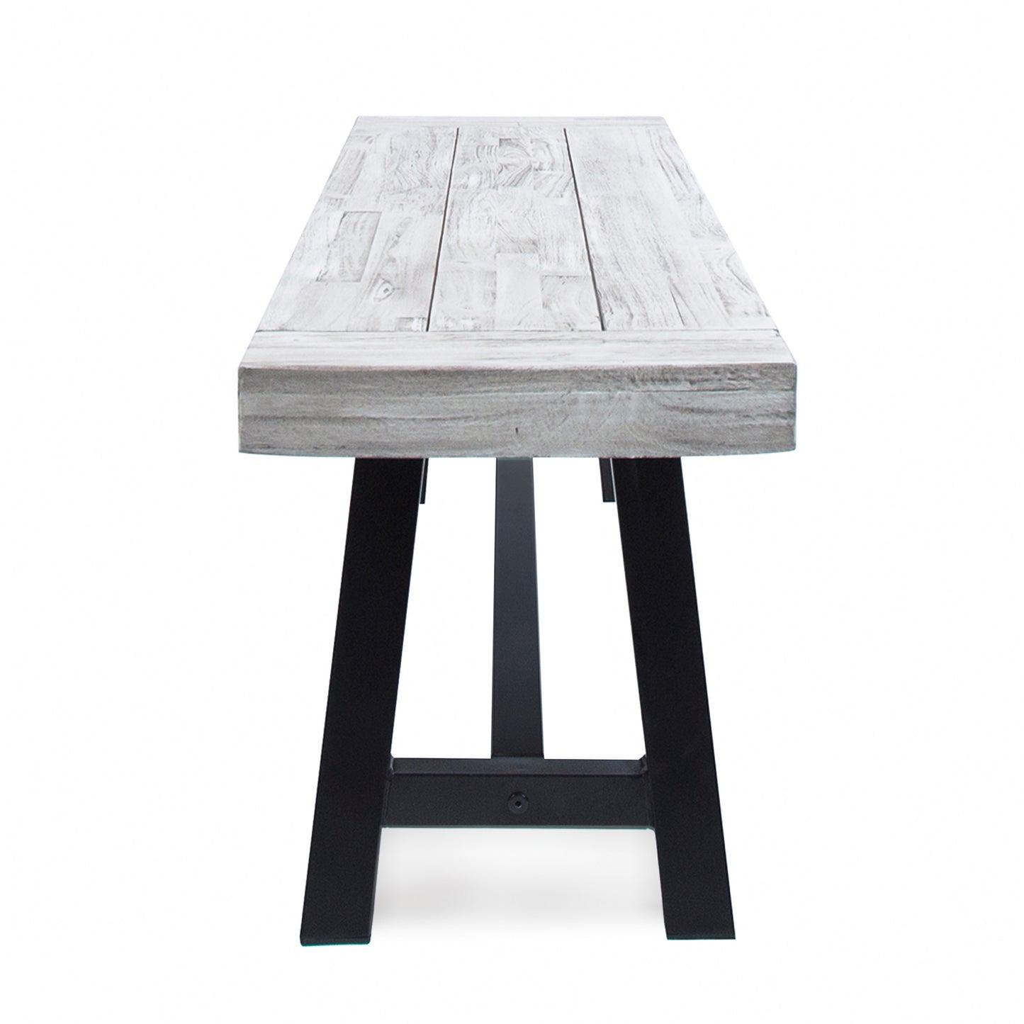 Emery Industrial Acacia Wood Bench