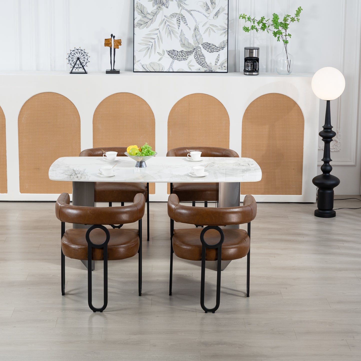 Napa Contemporary Fabric Upholstered Barrel Chairs