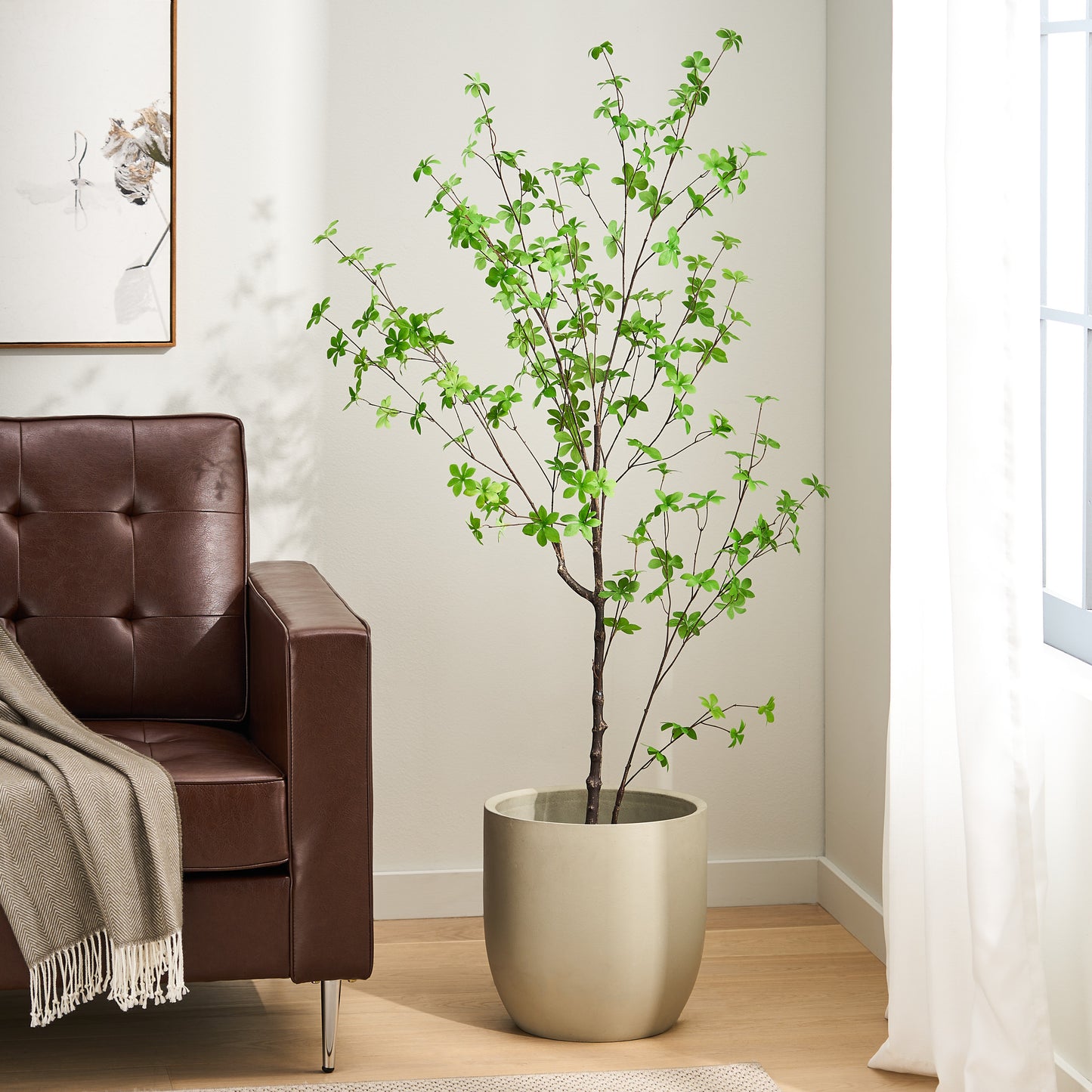 Bartholomew Modern Leaf Artificial Tree