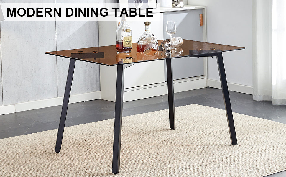 Lazzareschi Modern Glass Dining Table