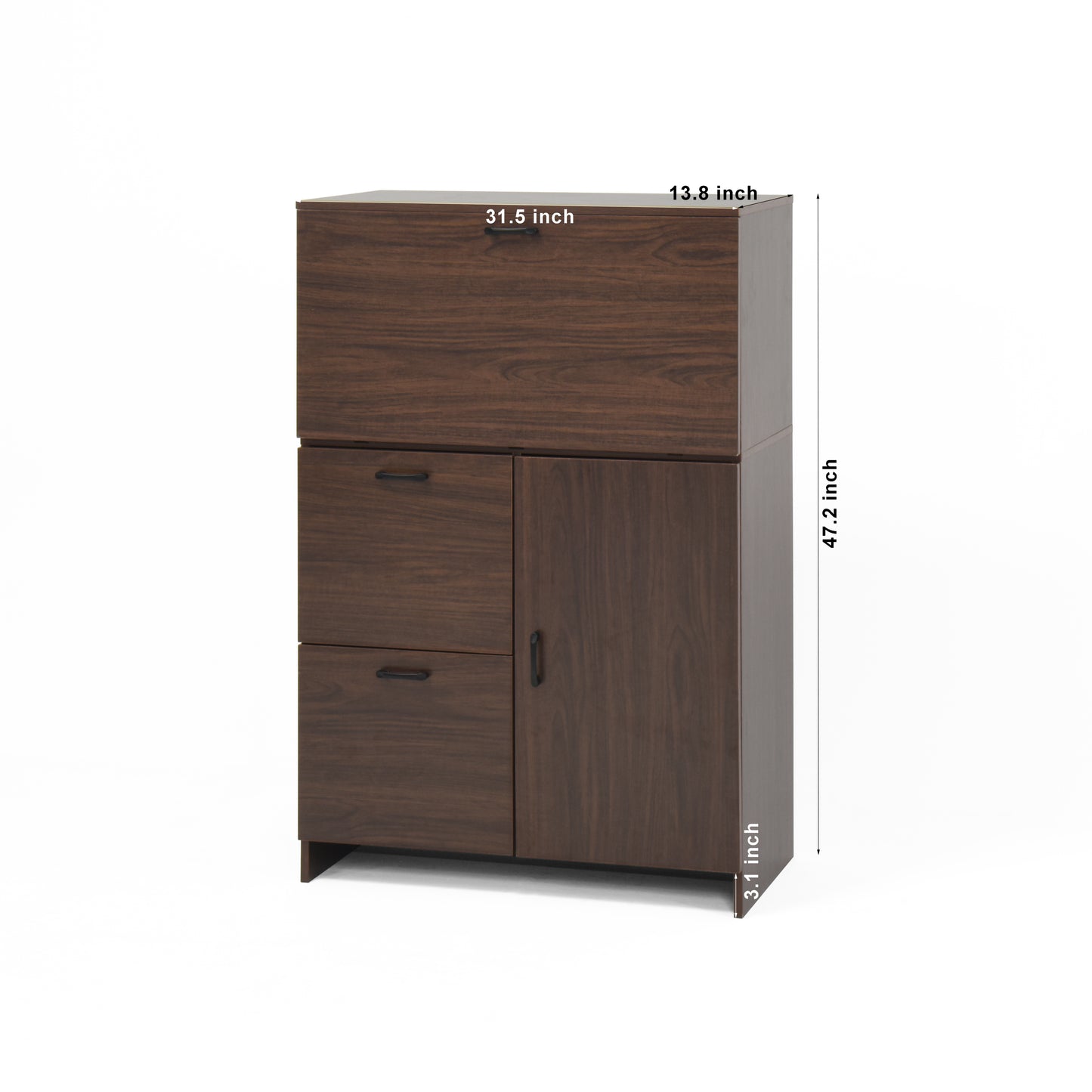 Kingsly Modern Foldable Desk Cabinet