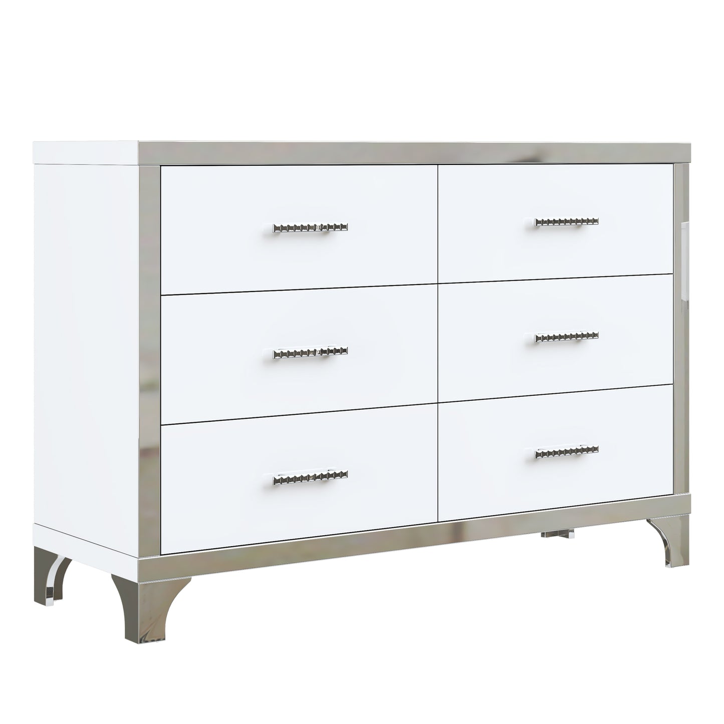 Cleo Modern Mirrored Storage Cabinet