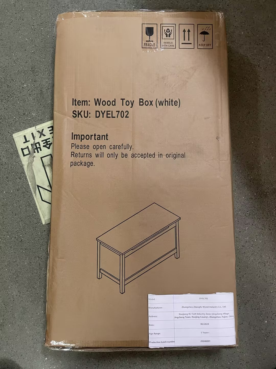 Sonoma Craftsman Wooden Toy Box Storage