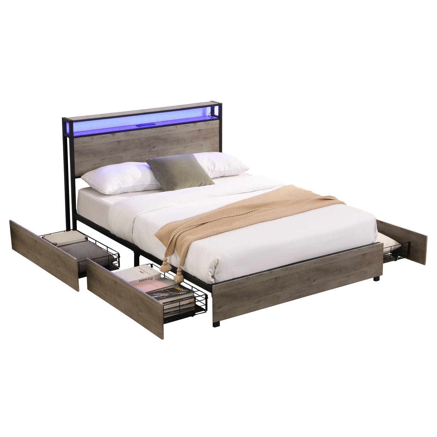 Marcel Modern Storage Full Bed