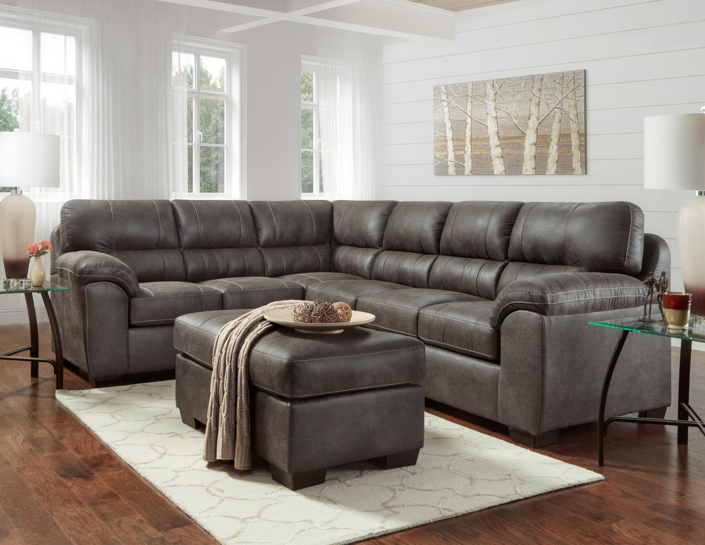 Lula Contemporary Tirana Fabric Pillow-Top Sofa