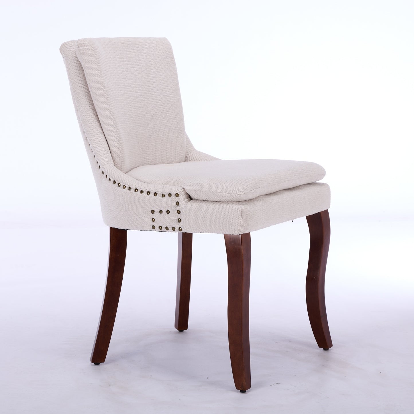 Calista Contemporary Double-layer Chenille Dining Chairs