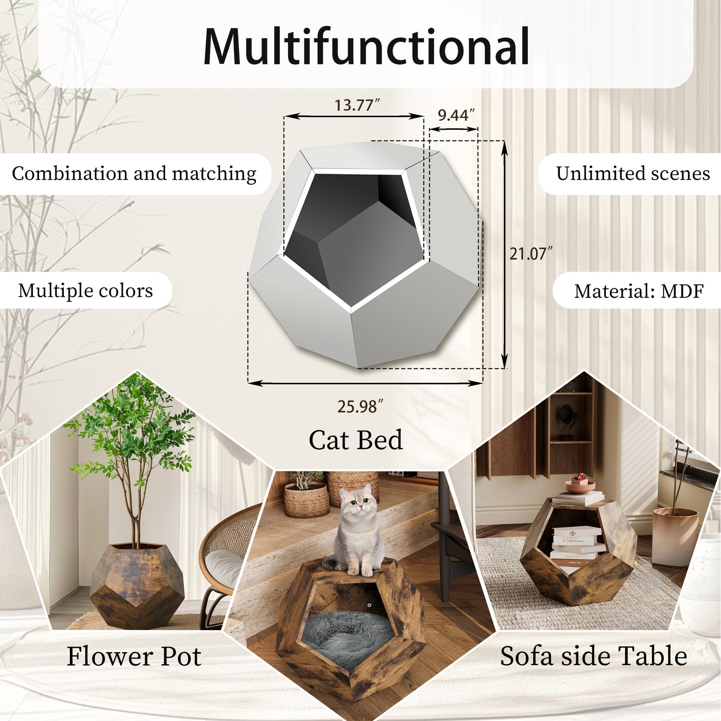 Lula Craftsman Wood Pet Table