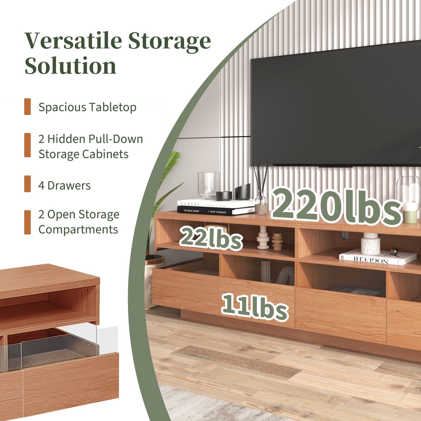 Cleo Modern TV Console Entertainment