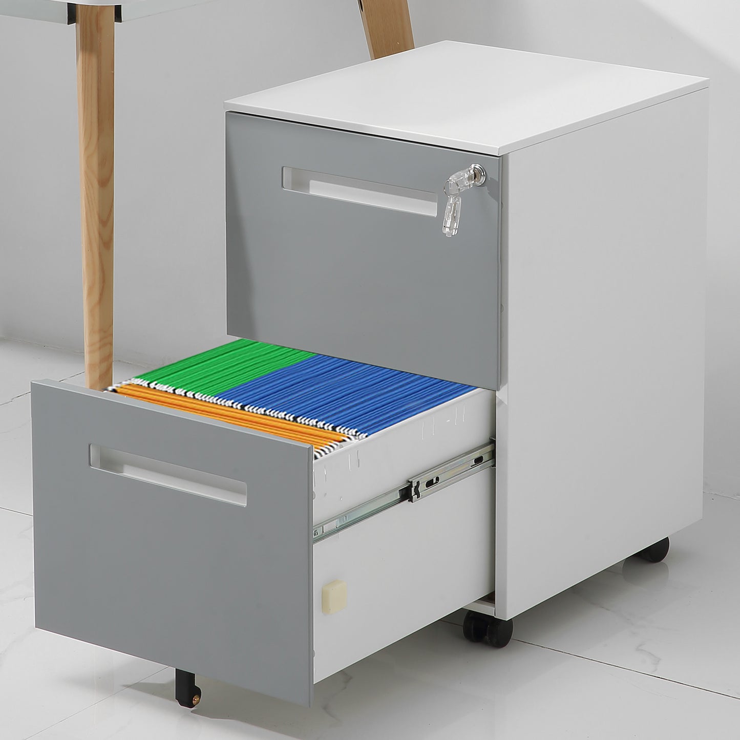 Healdsburg Modern Rolling File Cabinet