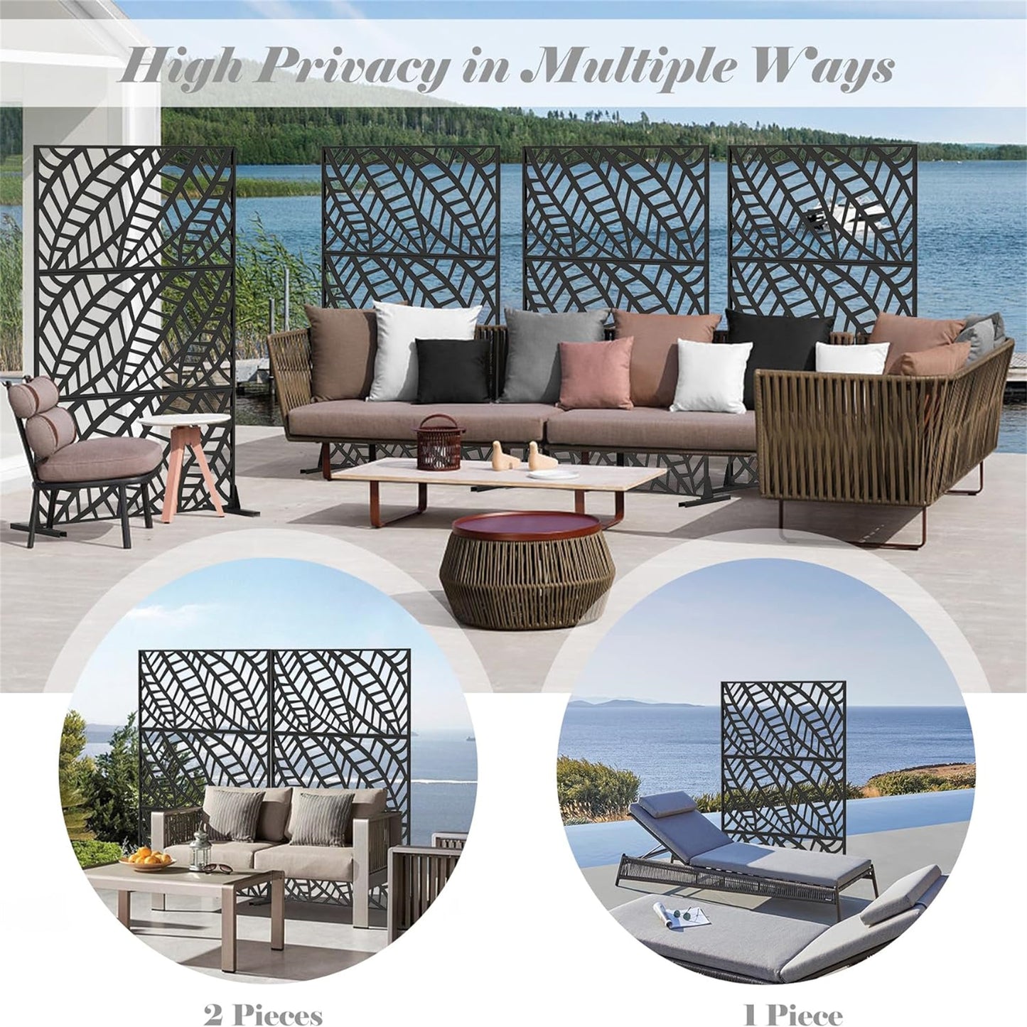 Marcel Industrial Decorative Privacy Screen