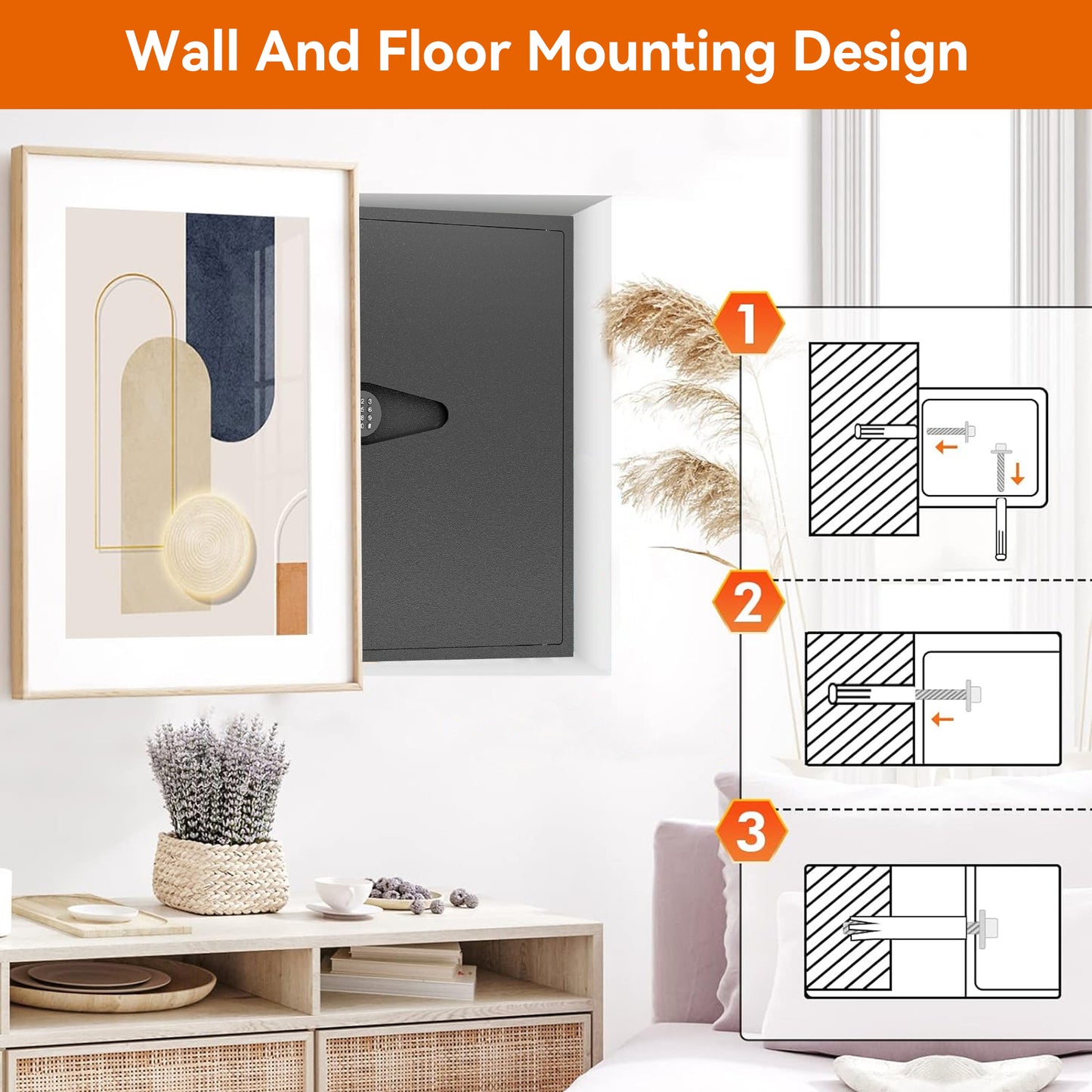 Silverleaf Modern Hidden Wall Safe