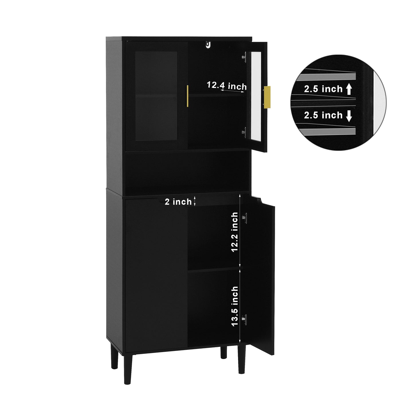 Sonoma Modern Glass Storage Bedroom Cabinet