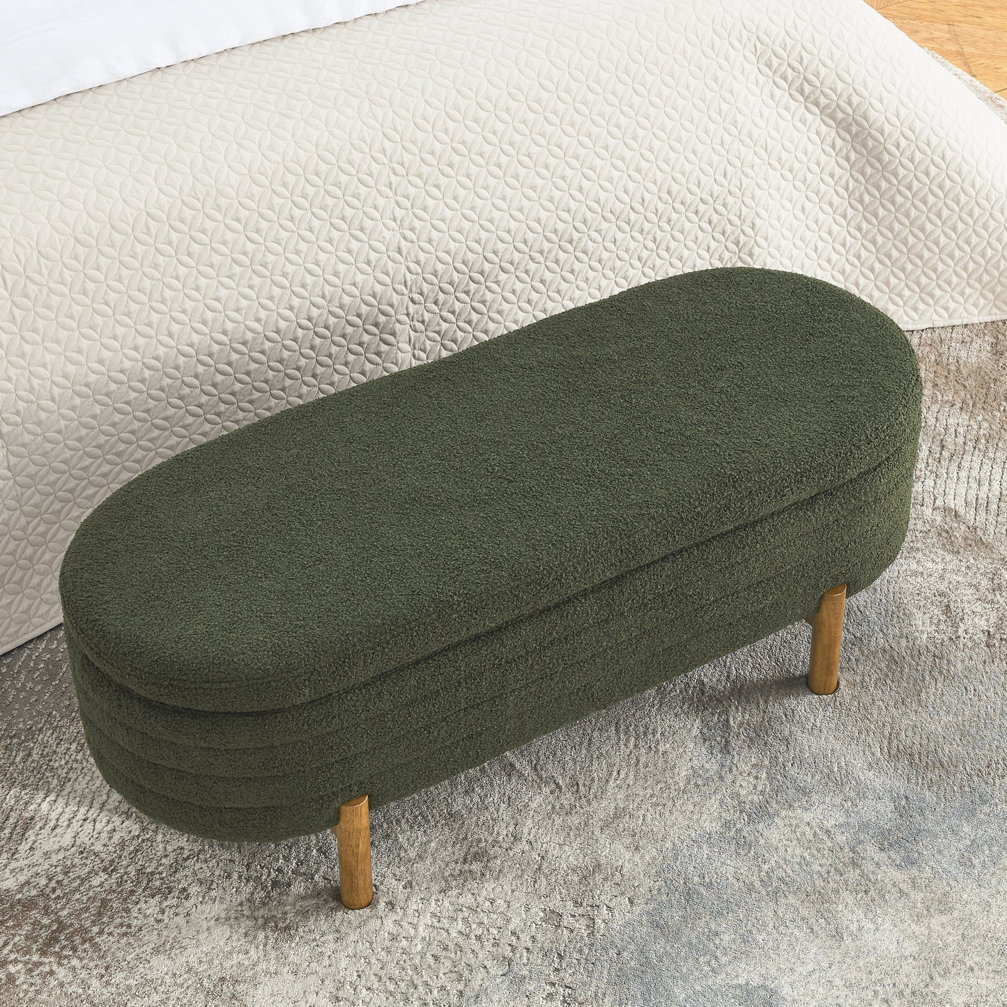 Westport Modern Velvet Storage Ottoman
