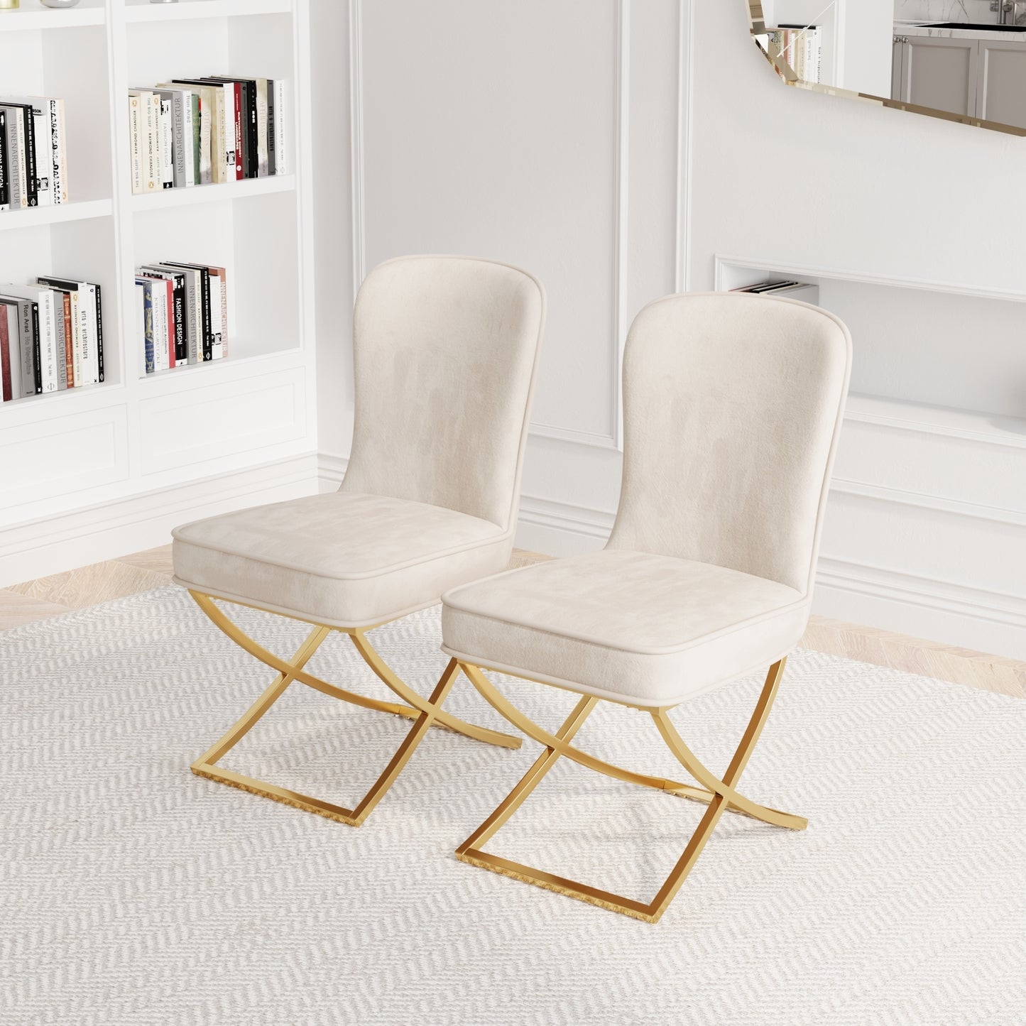 Westport Modern Velvet Dining Chair Set