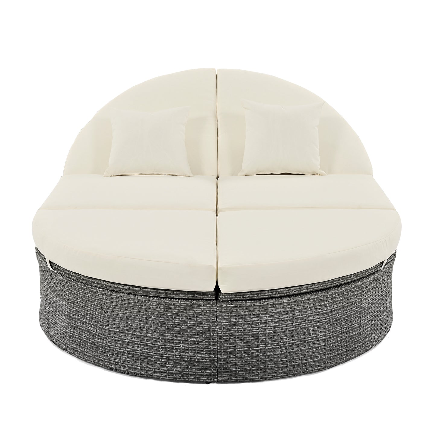 Centerville Modern Chaise Rattan Sun Daybed