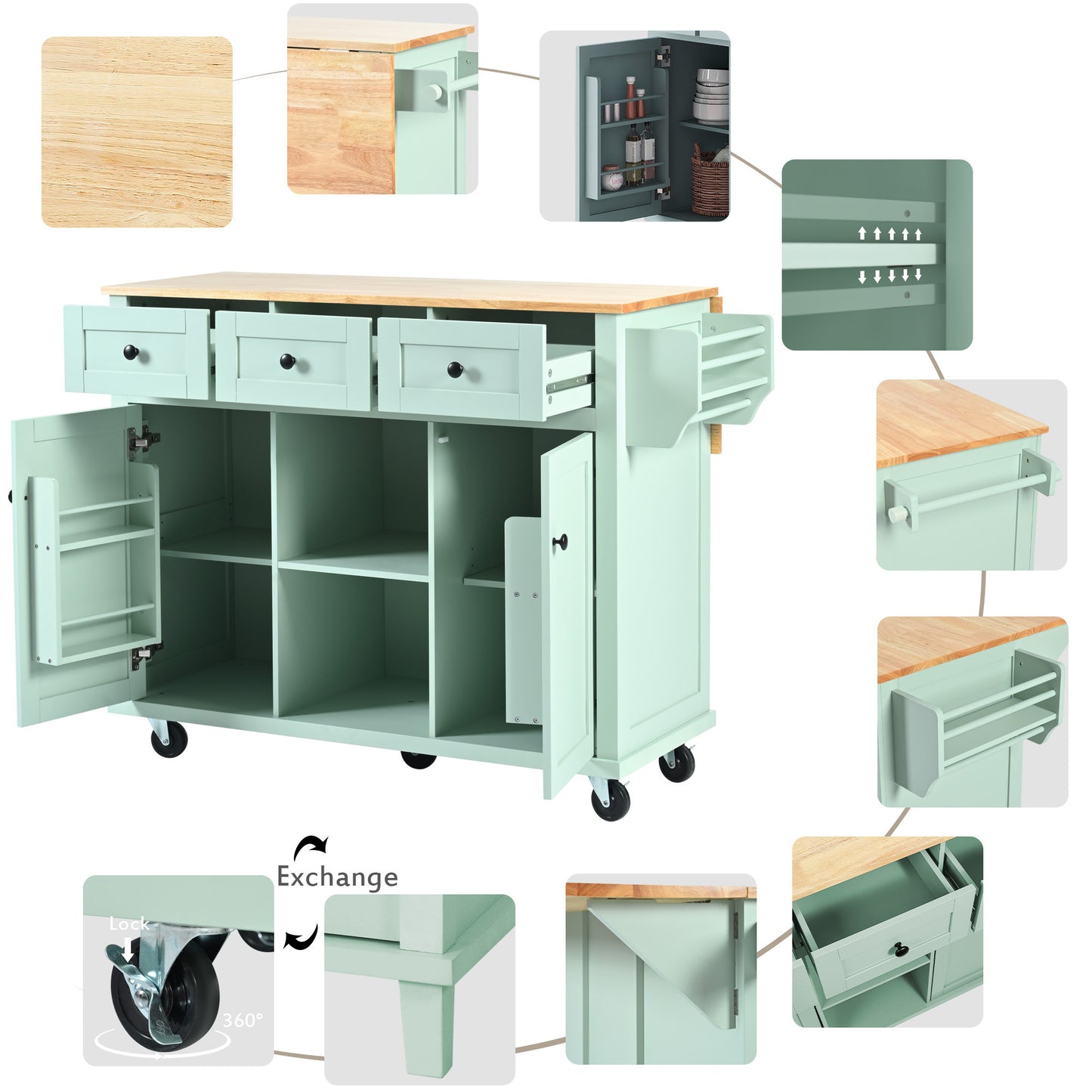Justo Craftsman Elegant Desing Kitchen Island