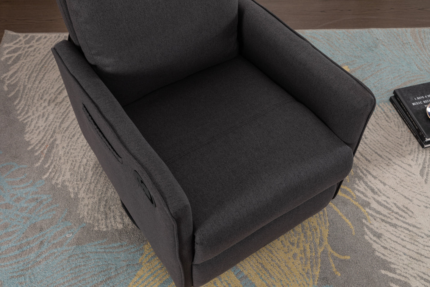 Amity Modern Cotton Linen Rocking Chair