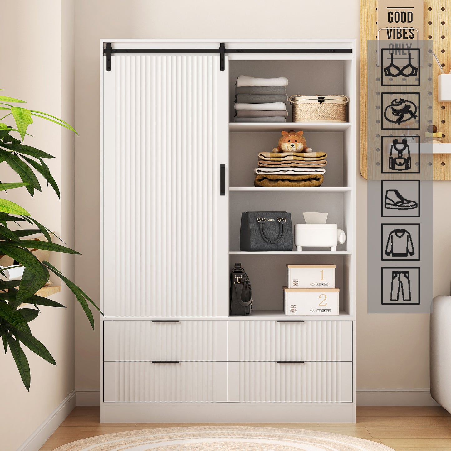 Fremont Contemporary Tall Bedroom Armoire