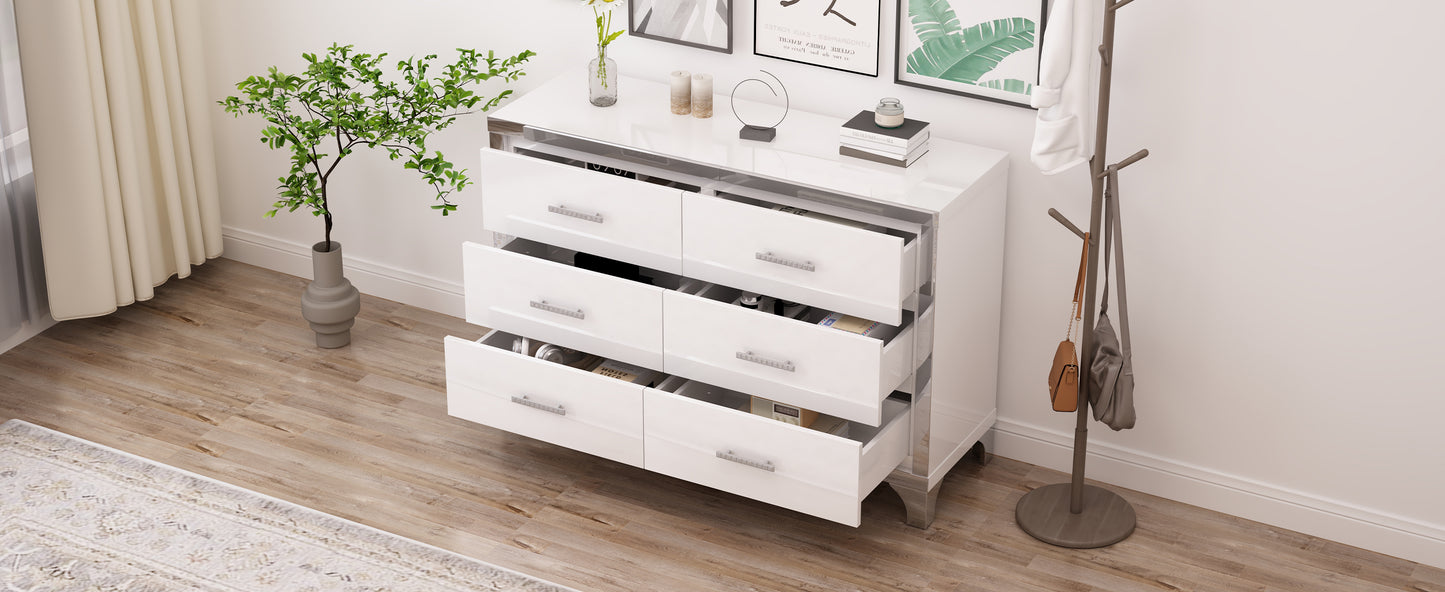 Cleo Modern Mirrored Storage Cabinet